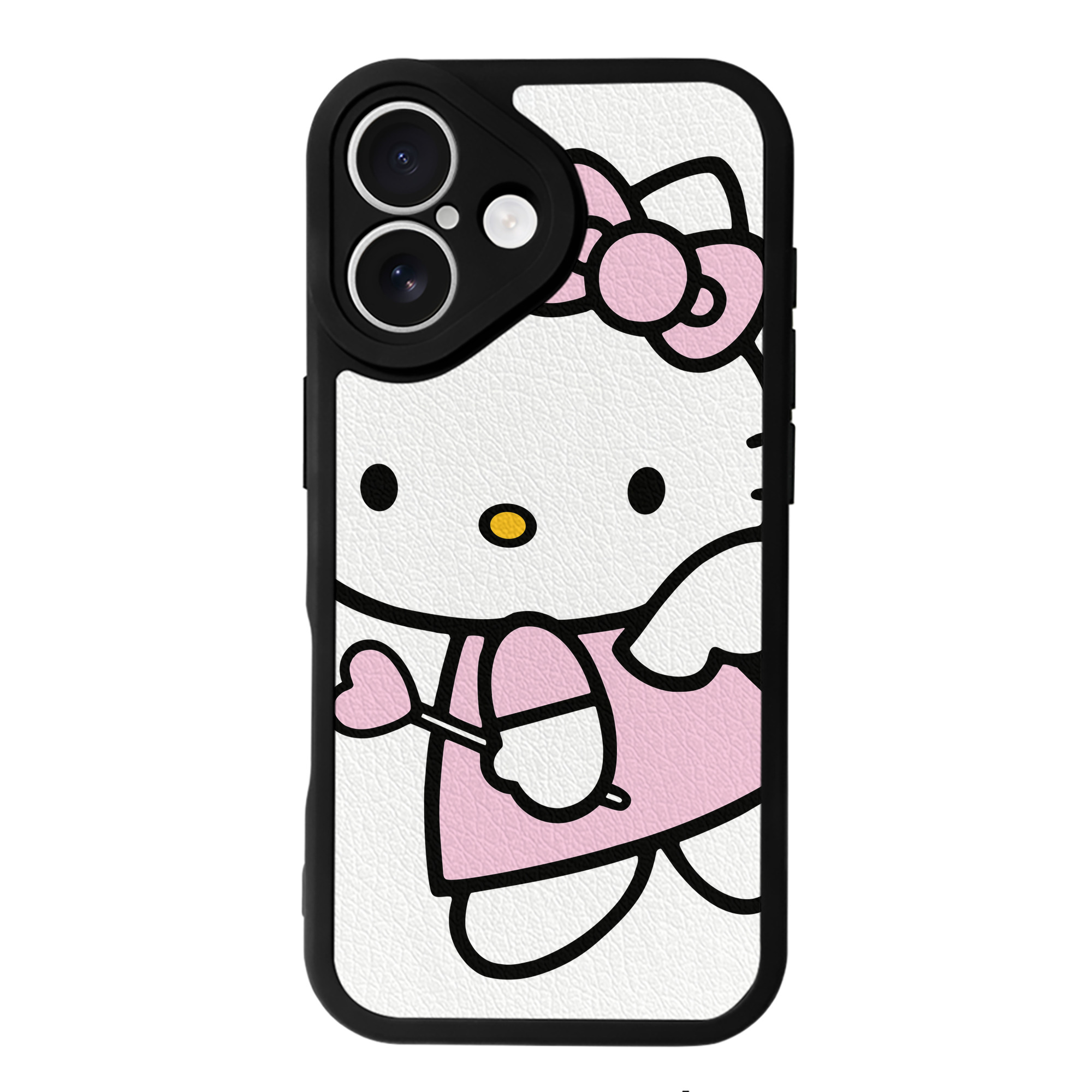（画像用） Hello Kitty ハローキティ 【iPhone 16シリーズ対応】シリコンスマホケース（レザー調） 材質：シリコン